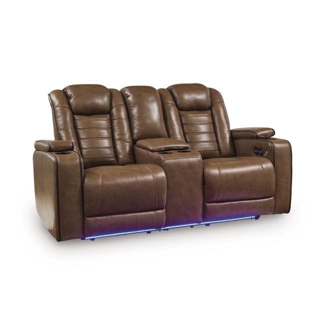 Mestrino Power Amber Reclining Loveseat w/ Console