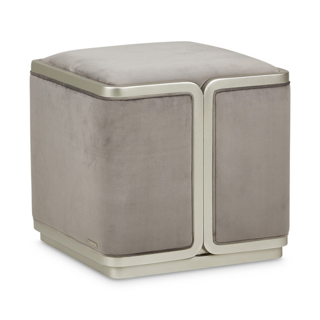 Linea Gray Pearl Ottoman