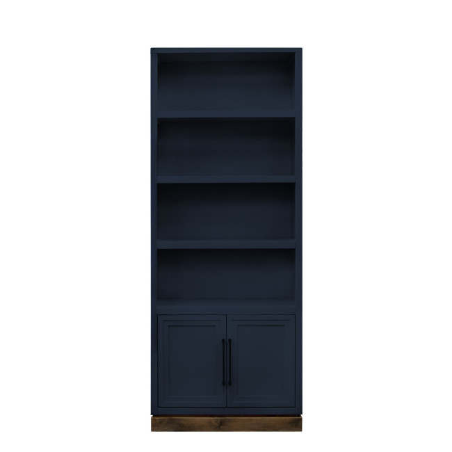 Nora Blue Denim and Whiskey 82-inch 2-Door Display Case