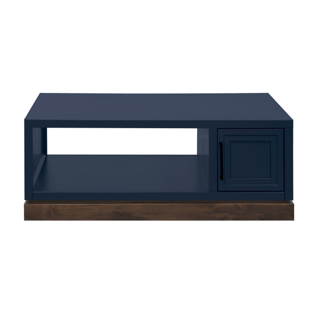 Nora Blue Denim and Whiskey Cocktail Table