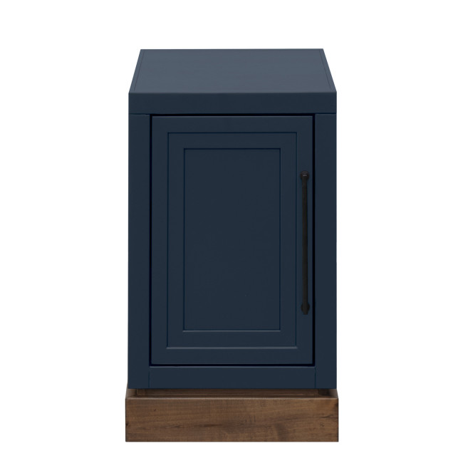 Nora Blue Denim and Whiskey Chairside Table