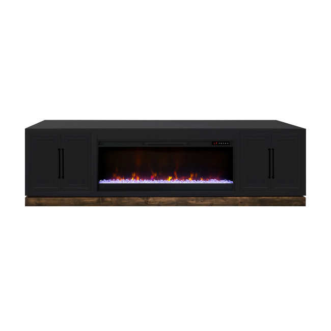 Nora Seal Skin with Whiskey 94-inch Fireplace Console
