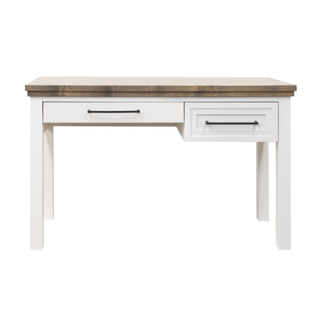 Nora Jasmine White with Barnwood Writing Desk