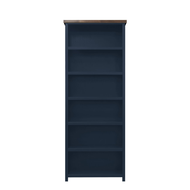 Nantucket Blue Denim and Whiskey 86-inch Bookcase