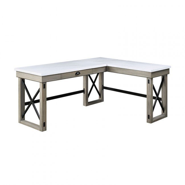 Marble l desk discount