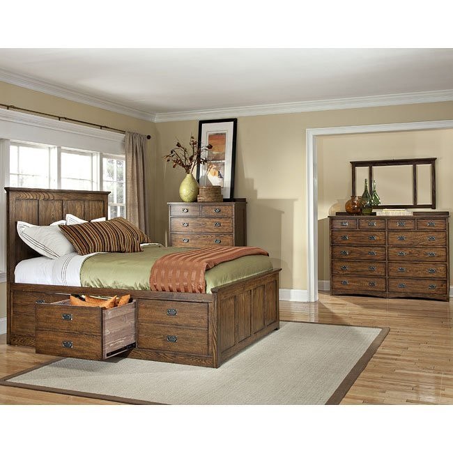 Oak Park 6 Drawer Storage Bedroom Set