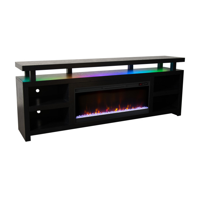 Orion Black 88-inch Fireplace Console