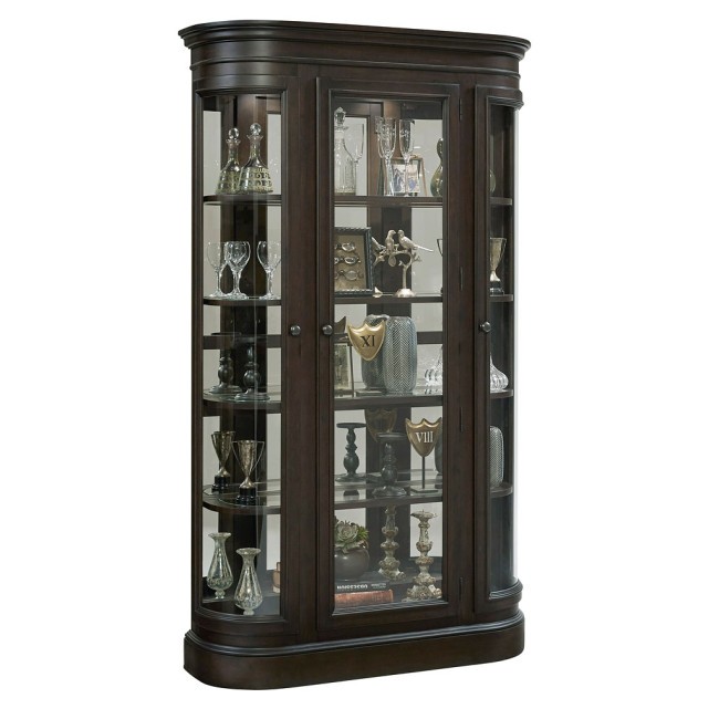 Espresso corner curio cabinet hotsell