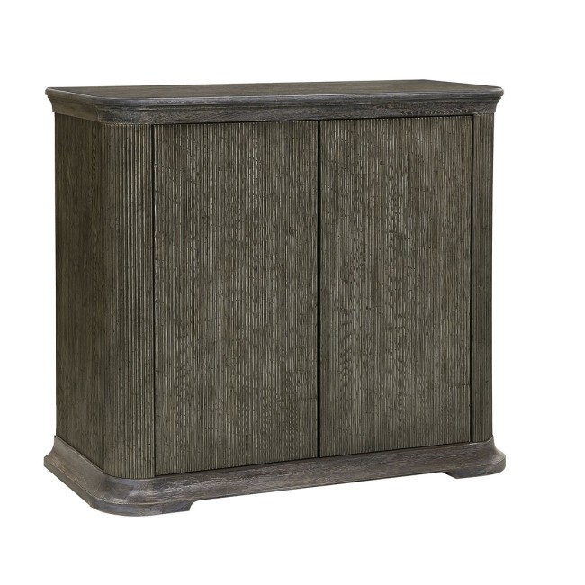 Reeded 2 Door Accent Chest with Shelves 