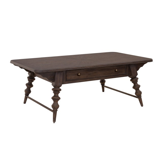 Revival Row Rectangular Cocktail Table w/ Drawer