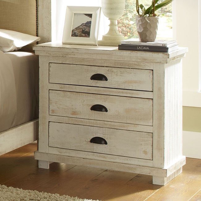 White rustic night deals stand