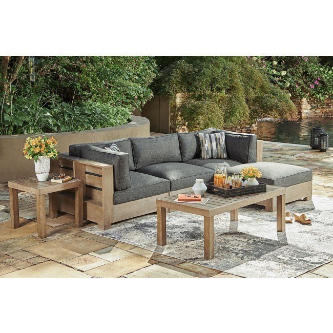 Citrine Park Modular Outdoor Sectional Set Signature Design Furniture Cart