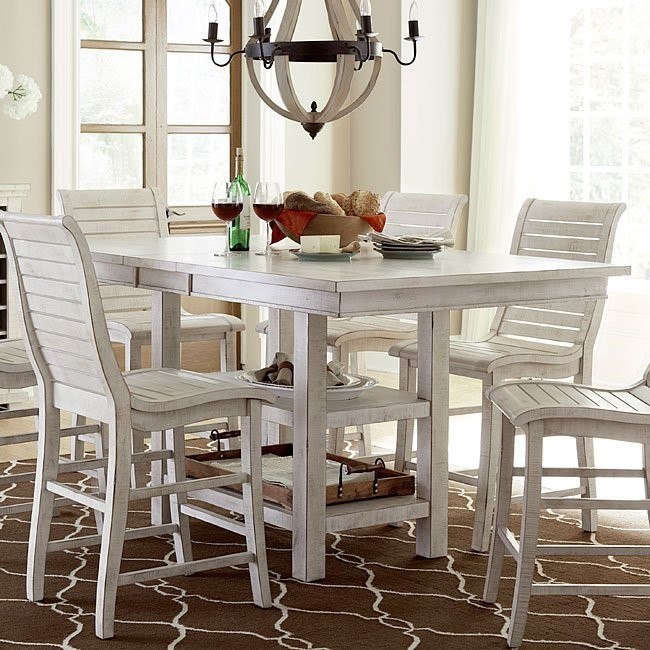 White counter height dining set sale