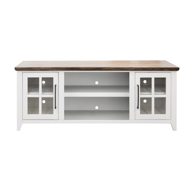Providence White with Bourbon 66-inch TV Console