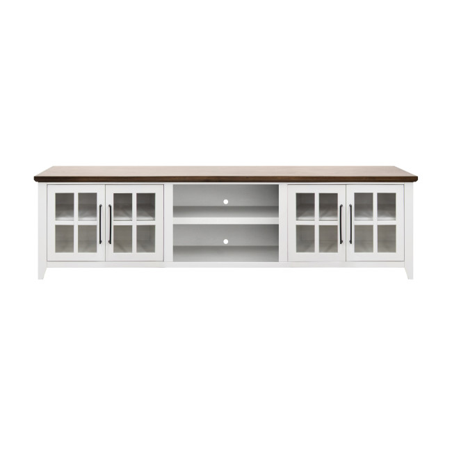 Providence White with Bourbon 96-inch TV Console