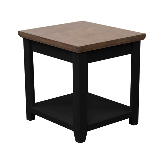 Providence Black with Bourbon End Table
