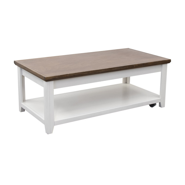 Providence White with Bourbon Coffee Table