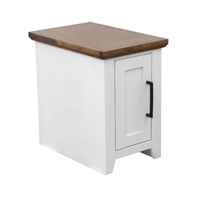Providence White with Bourbon Chairside Table