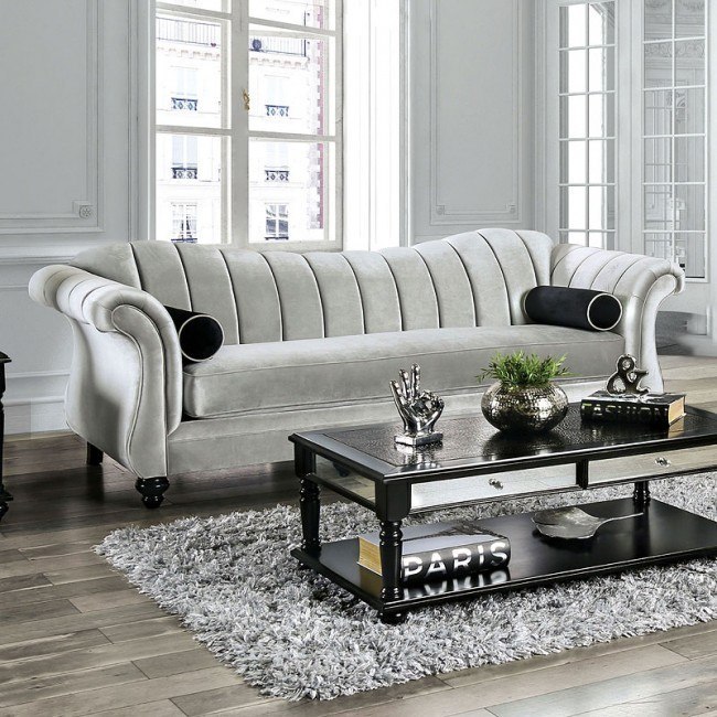 Marvin Sofa Pewter Furniture Of