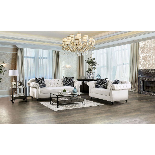 Antoinette Living Room Set (White)