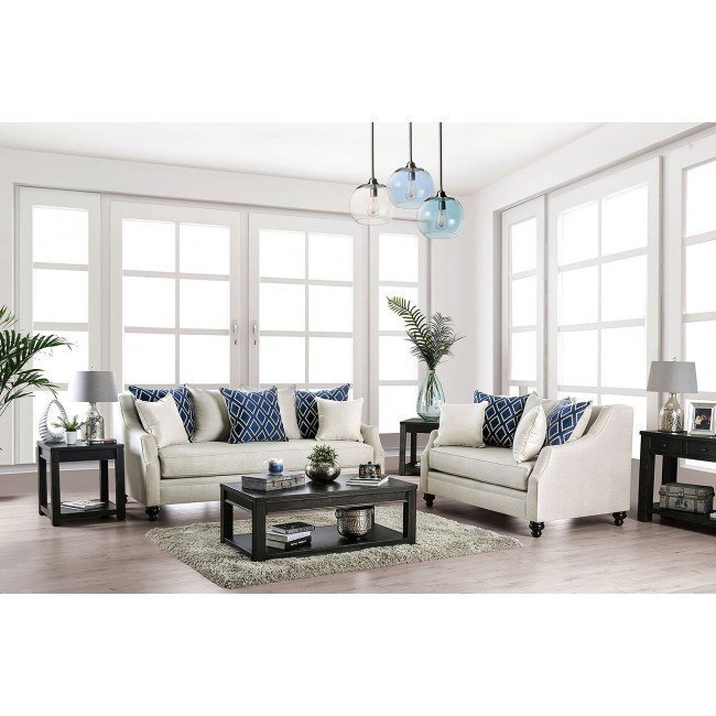 Nefyn Living Room Set (Ivory)