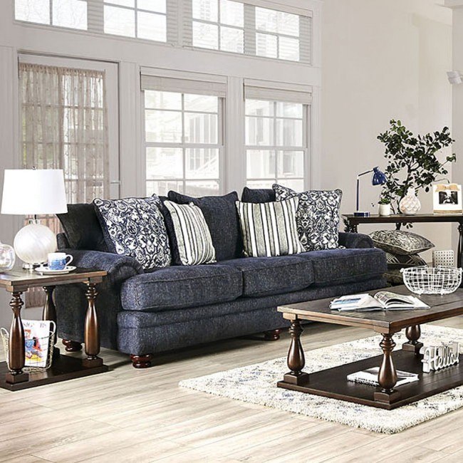 Navy blue living room set ashley furniture sale