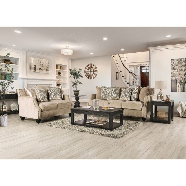 Beige living sales room sets