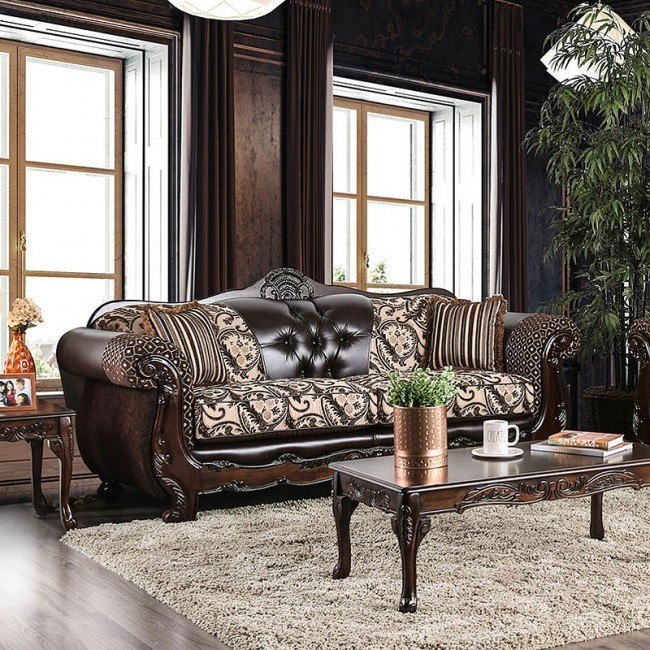 Dark brown hot sale couch set