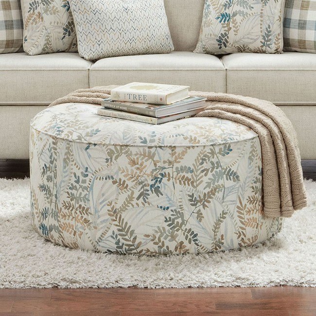 Cardigan Ottoman Floral Multi Furniture Of America Furniture Cart