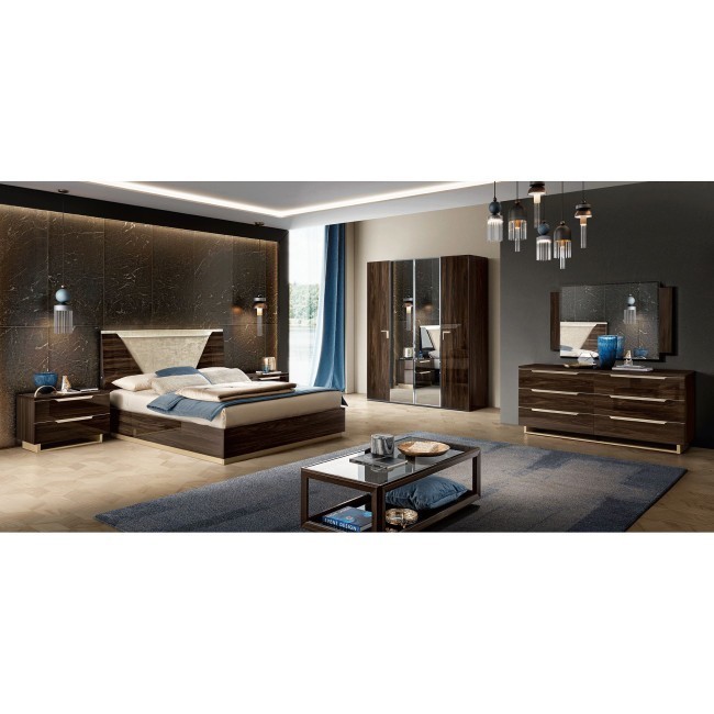 Smart Bedroom Set in Walnut