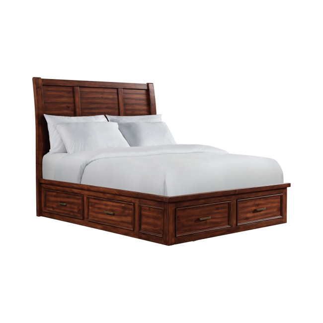 Sullivan Rich Cherry Storage Bed