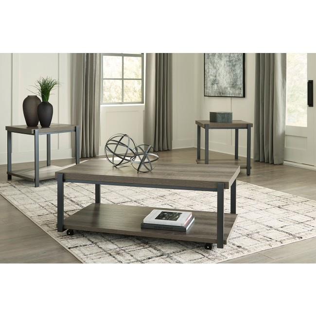 Wilmaden 3 Pack Tables - Gray/Black