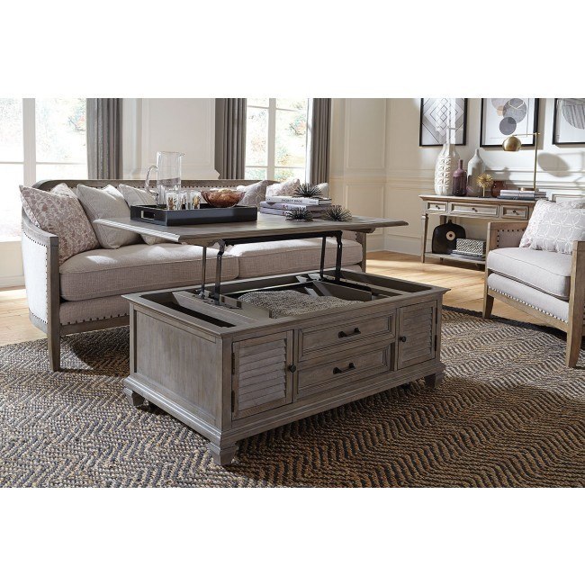 Lancaster lift up coffee table grey discount
