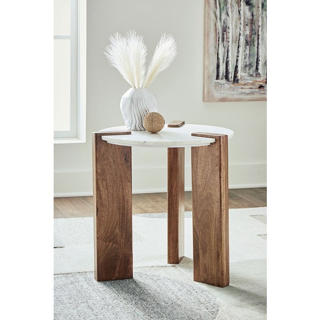 Isanti Round End Table Signature Design | Furniture Cart