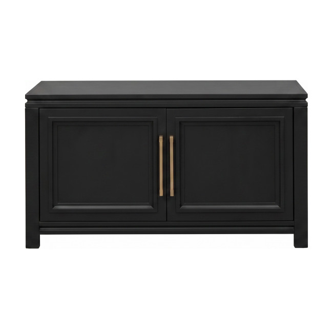 The Cove Seal Skin Black 2-Door Cabinet