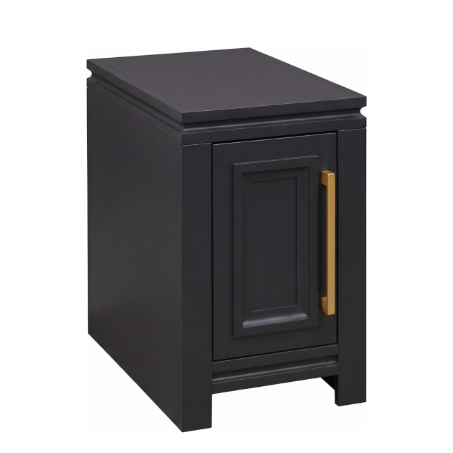 The Cove Seal Skin Black Chairside Table
