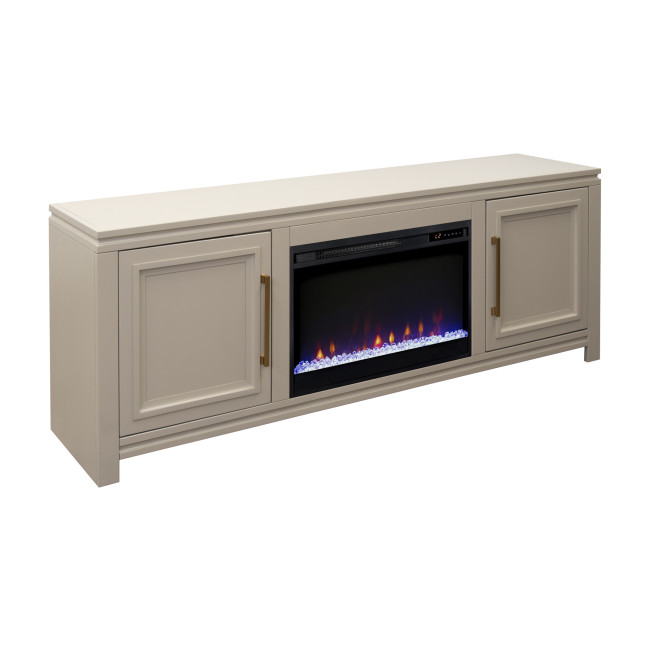 The Cove Khaki 72-inch Fireplace Console