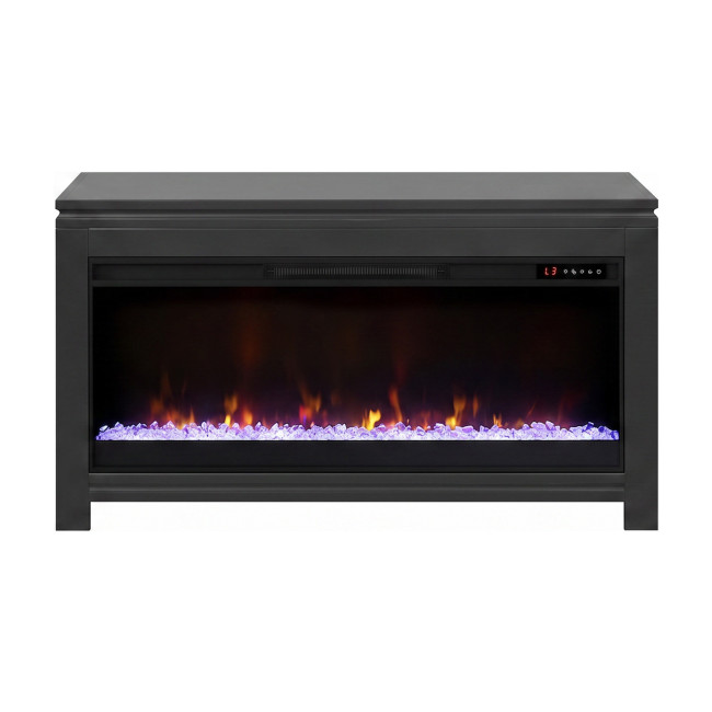 The Cove Seal Skin Black Fireplace Cabinet