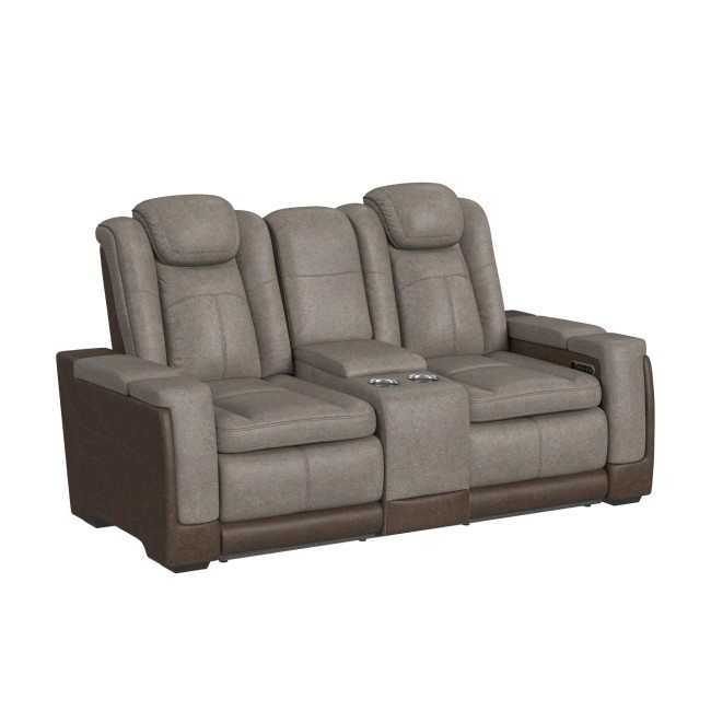 Lantana Power Loveseat w/ Power Headrest and Console
