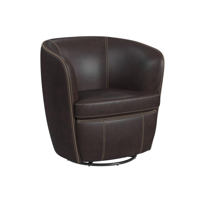 Vito Pebble Brown Swivel Chair