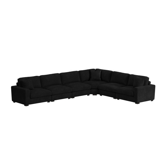 Arizona Steno Black 6-Piece L-Shaped Sectional