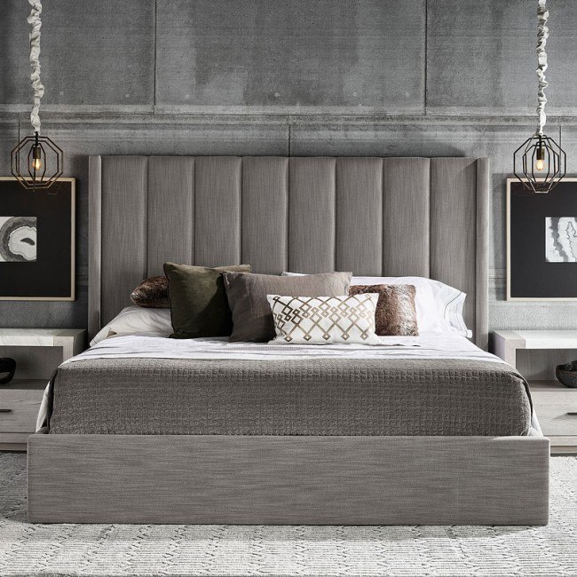 Modern upholstered sale queen bed