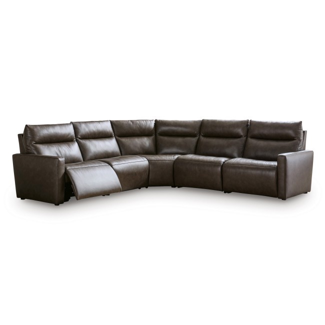 ModZ Chocolate 5-Piece Power 2-Recliner Corner Sectional