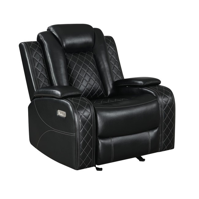 Orion II Power Glider Recliner w/ Power Headrest (Black)