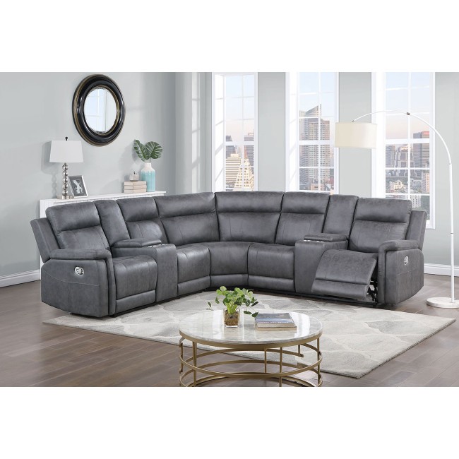 U1797 Reclining Sectional (Grey/Beige)