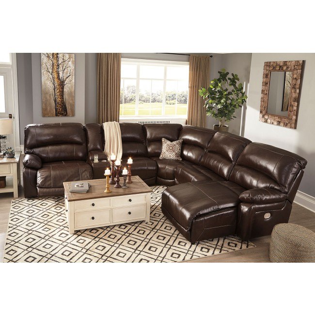Hallstrung 6 piece leather sectional deals