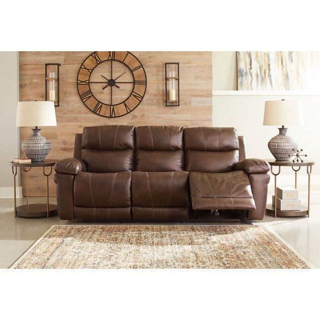 Chocolate leather sales recliner sofa