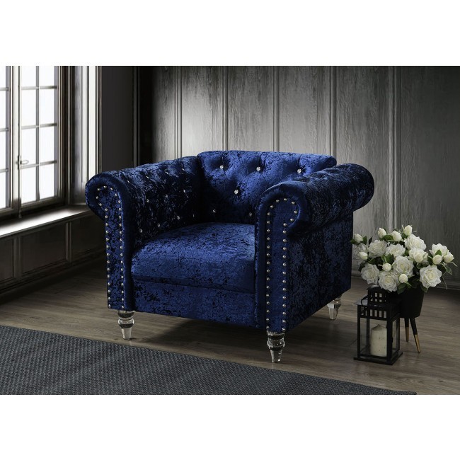 Crushed velvet love chair online