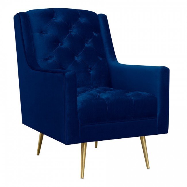 Bryan Accent Chair Navy Gold Elements Furniture Furniture Cart