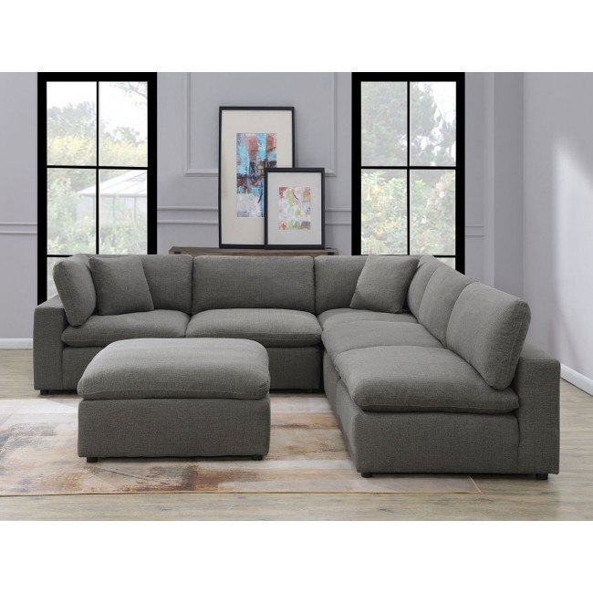 Cloud 9 Modular Sectional Set Charcoal Elements Furniture